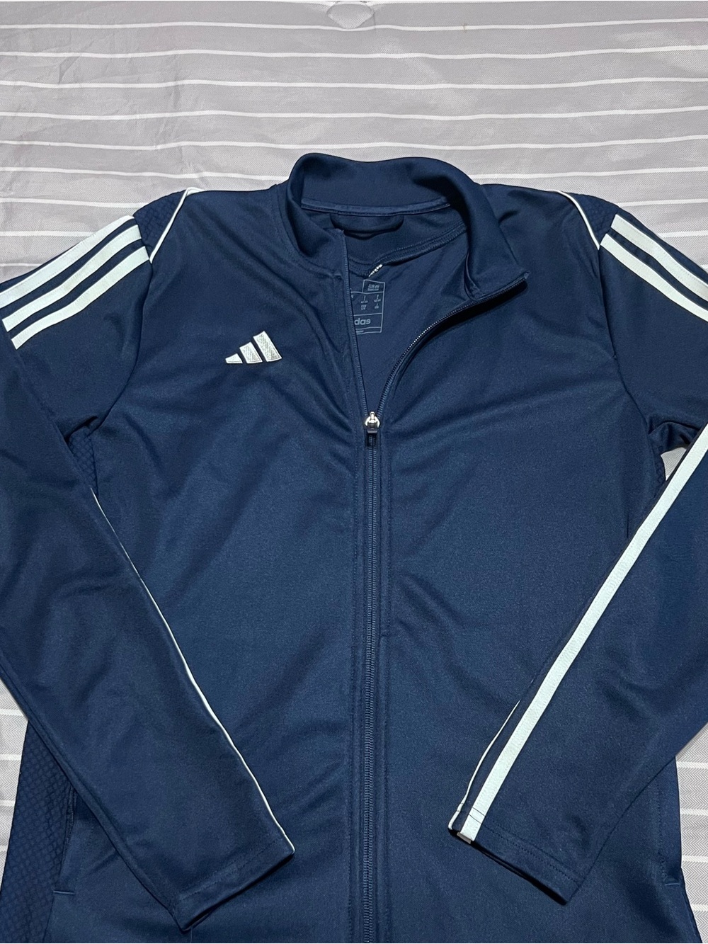 adidas Men's Performance Track Jacket Blue & White Large Like New